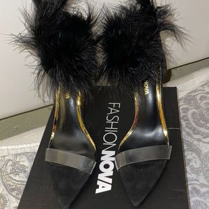 Black high heels from fashion nova size 9
